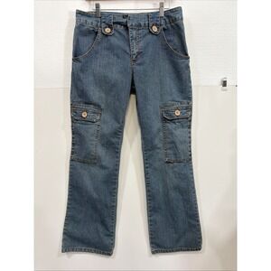 Sharon Anthony  Blue Denim High‎ Rise 4 Pocket Jeans Size 12 Y2K Boot Cut Hippie
